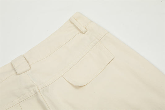 Loose Cargo Trousers Men Fashion Brands Knee Pleated