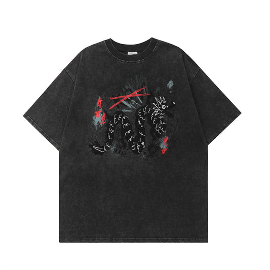Creative Dragon Totem Print Short Sleeve