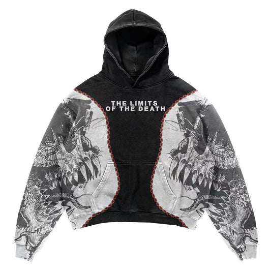 Gothic Casual Explosion Skull Hoodie